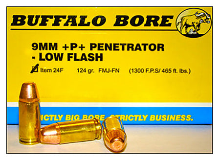 Buffalo Bore Penetrator +P+ 9mm Luger / Parabellum 124 gr FMJ ammo