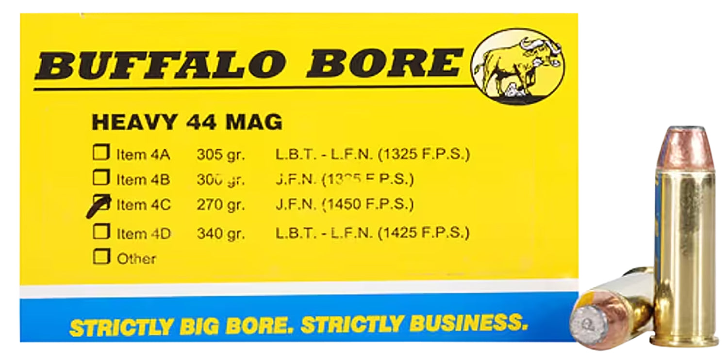 Buffalo Bore Heavy .44 Magnum 270 gr JSP ammo