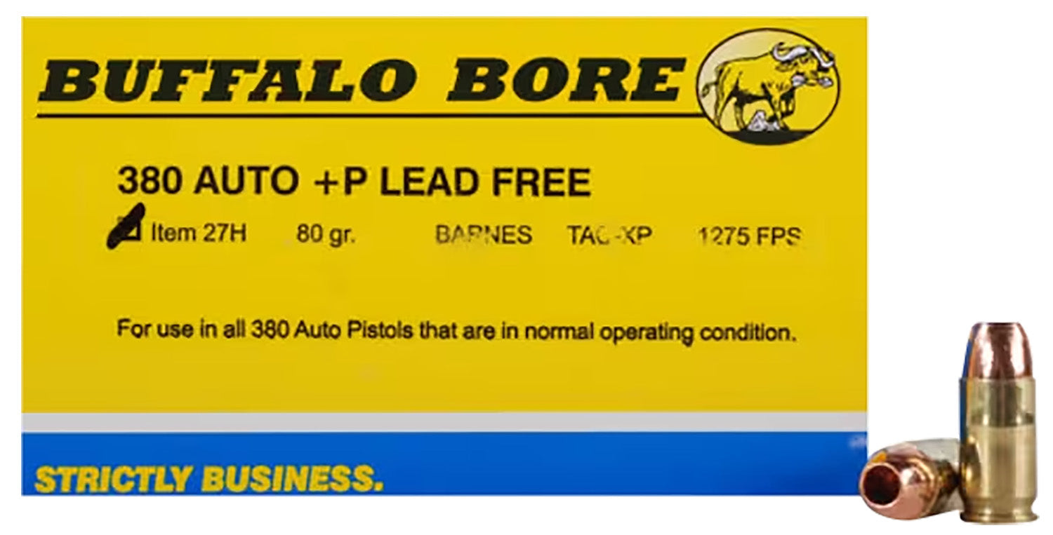 Buffalo Bore +P .380 ACP/Auto 80 gr CSHP ammo