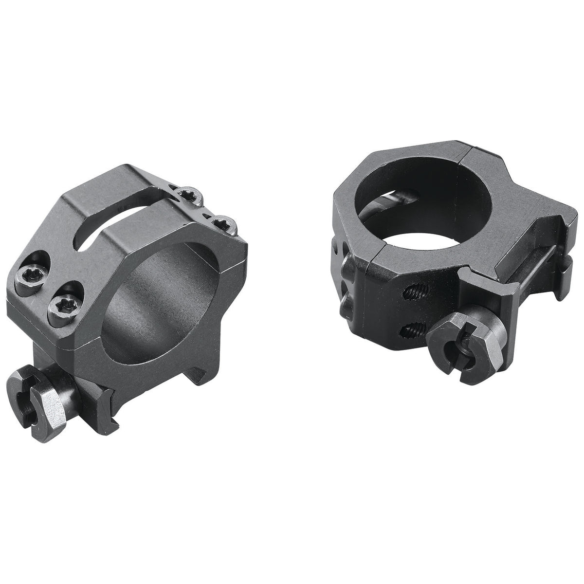 Weaver 48360 Four-Hole Skeleton Scope Rings Matte Black 1 Inch Medium