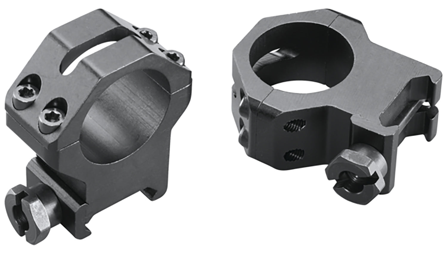 Weaver 48362 Four-Hole Skeleton Scope Rings Matte Black 1 Inch Extra High