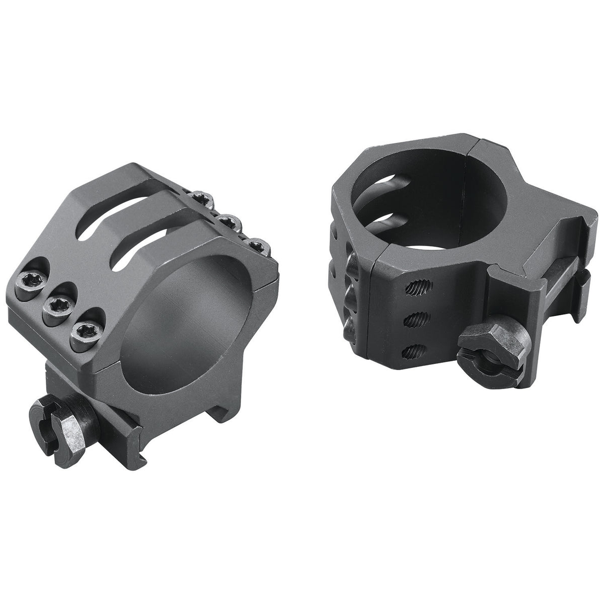 Weaver 99693 Six-Hole Picatinny Scope Rings Matte Black 30mm Medium