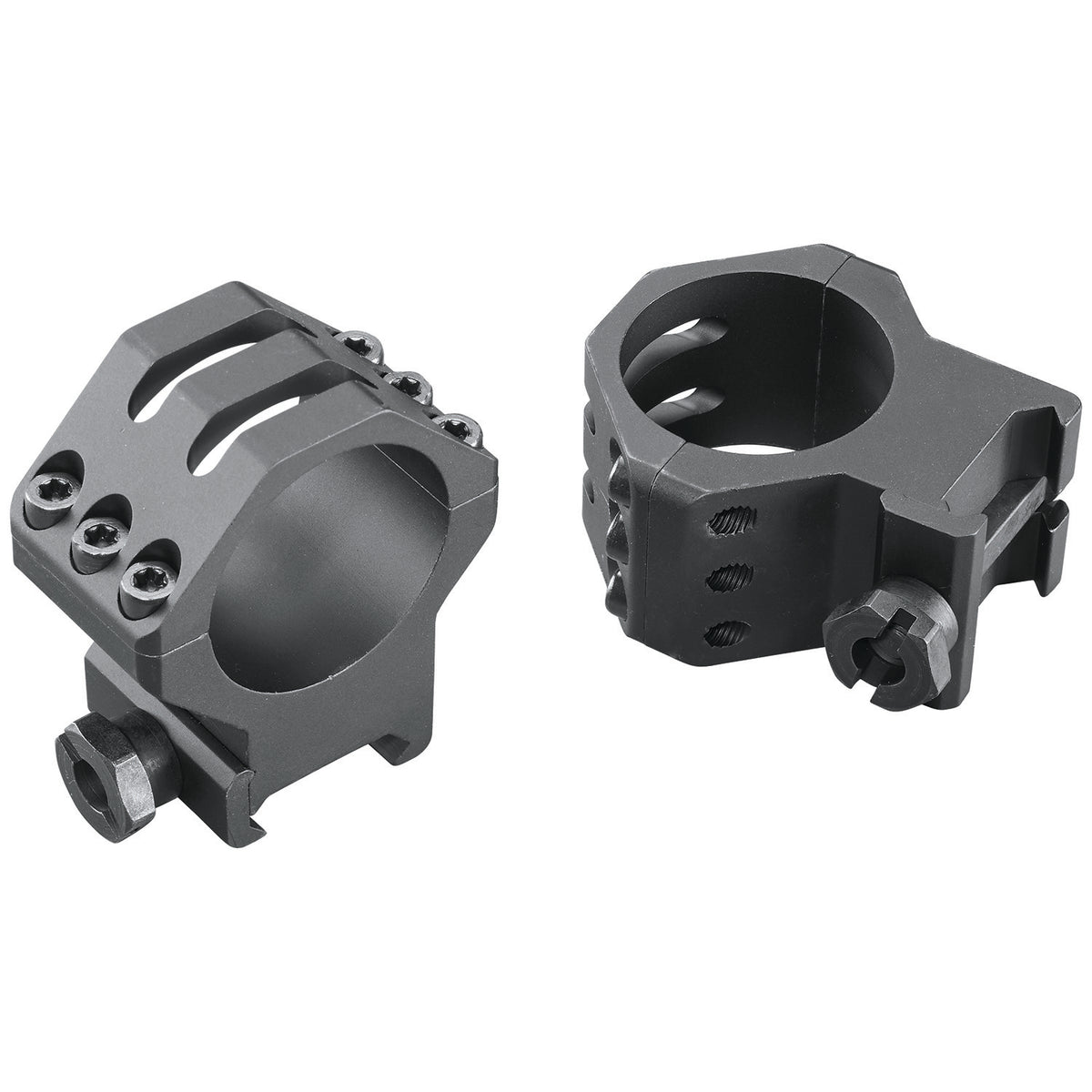Weaver 99694 Six-Hole Picatinny Scope Rings Matte Black 30mm High