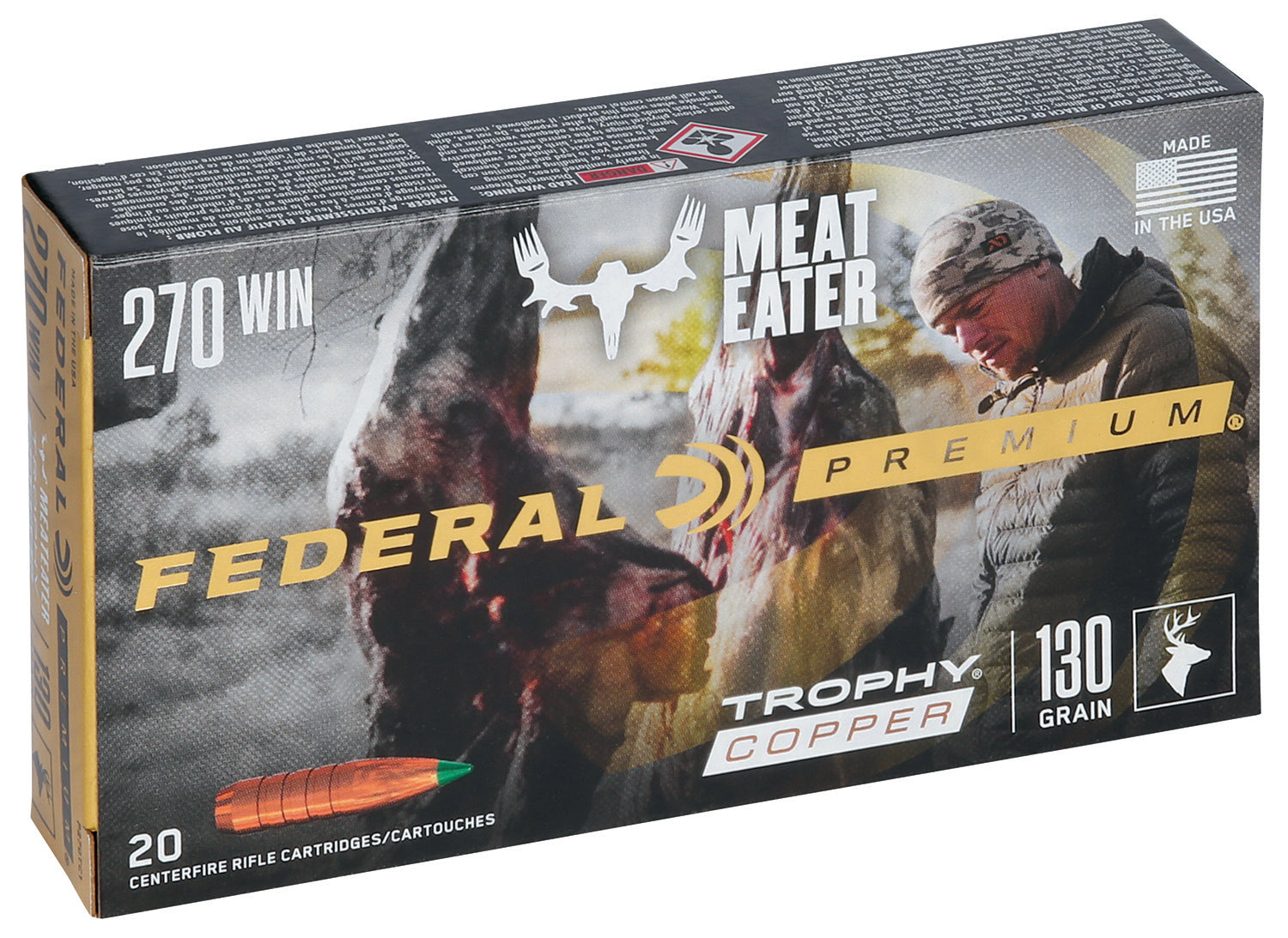 Federal P270TC1 Premium Trophy Copper  130 Grain .270 Winchester