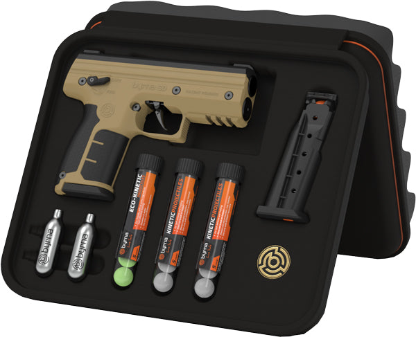 Byrna SD Kinetic Kit Tan with 2 Magazines and Projectiles