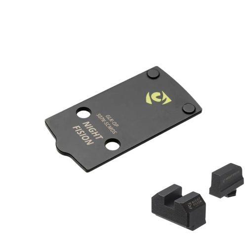 Night Fision Optic Plate and Blank Sight Combo for Holosun 507K - Glock 43X MOS
