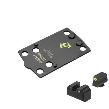 Night Fision Optic Plate and Night Sight Combo EPS Carry to Glock 43X MOS