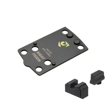 Night Fision Optic Plate and Blank Sight Combo EPS Carry - Glock 43X MOS