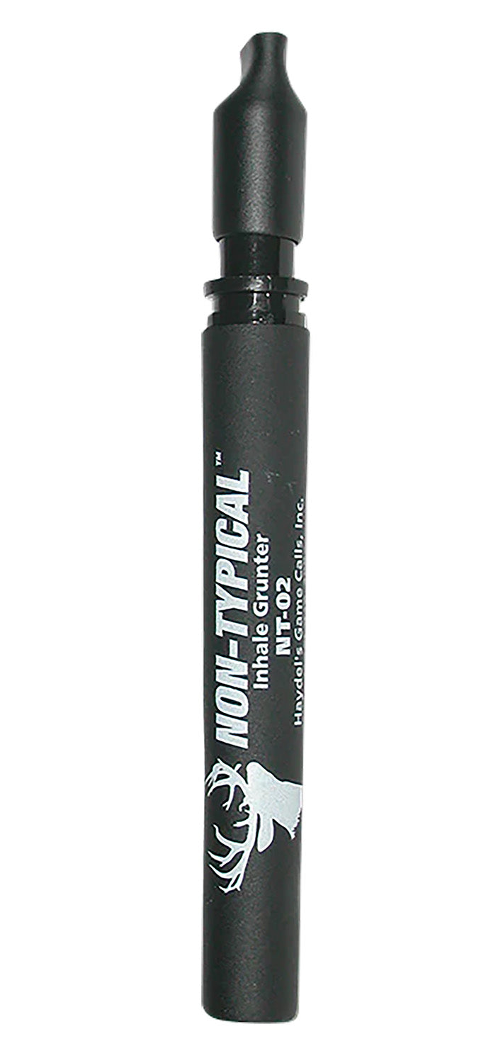 Haydel's Game Calls NT02 Non-Typical Deer Grunter - Rubberized Inhale Grunt Call, Black Rubber