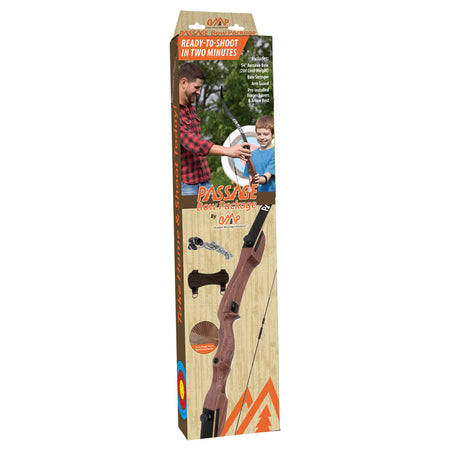 October Mountain Passage Recurve Bow Starter Package 54 in. 20 lbs. RH No Arrows or Quiver