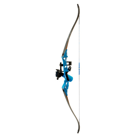 Fin Finder Bank Runner Bowfishing Recurve Package Winch Pro Reel Blue 35 lbs. RH