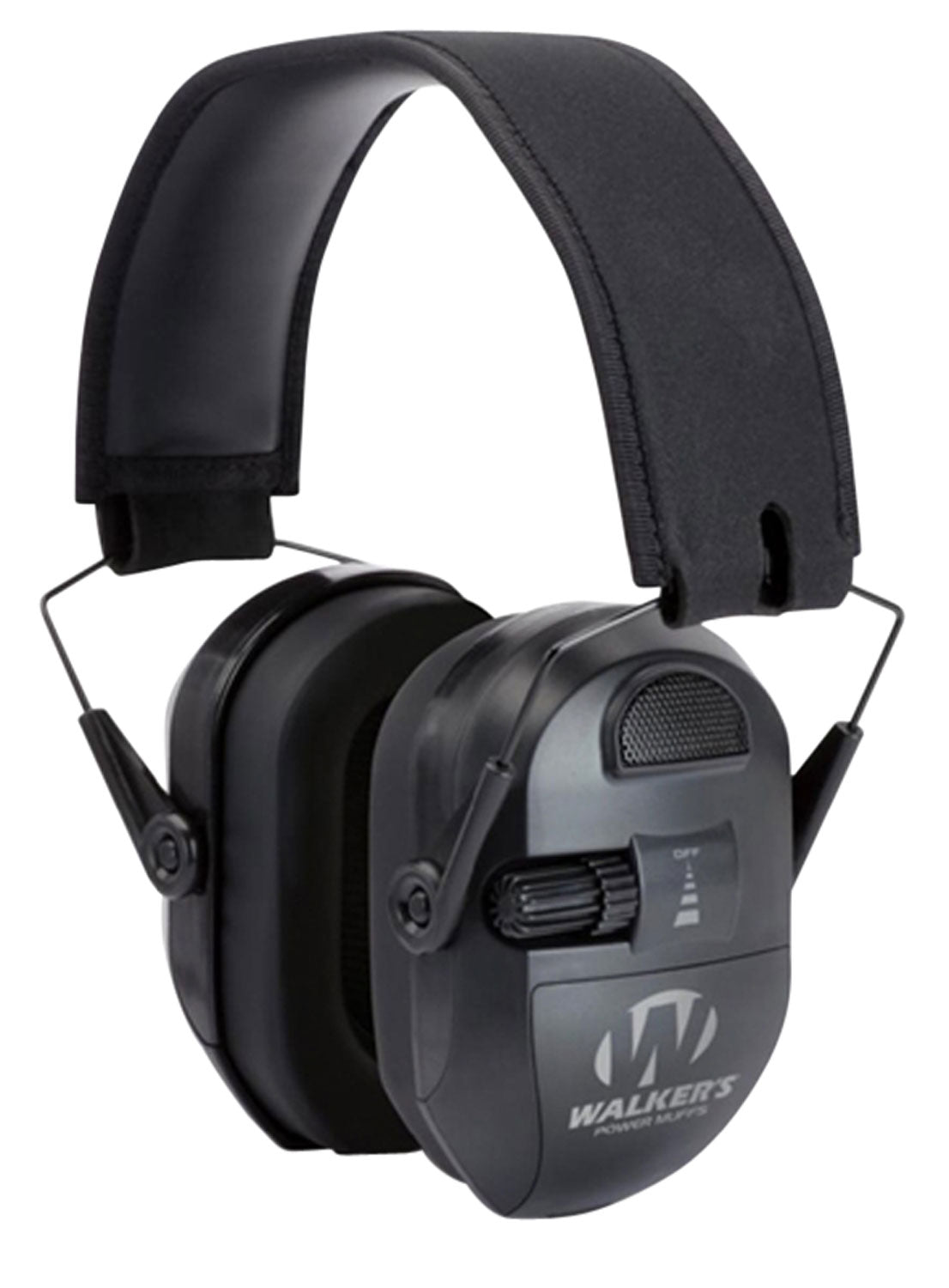 Walker's Ultimate Power Muff 26 dB Over-the-Head Black Polymer Electronic Hearing Protection