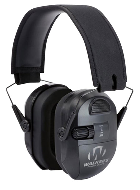 Walker's Ultimate Power Muff 26 dB Over-the-Head Black Polymer Electronic Hearing Protection