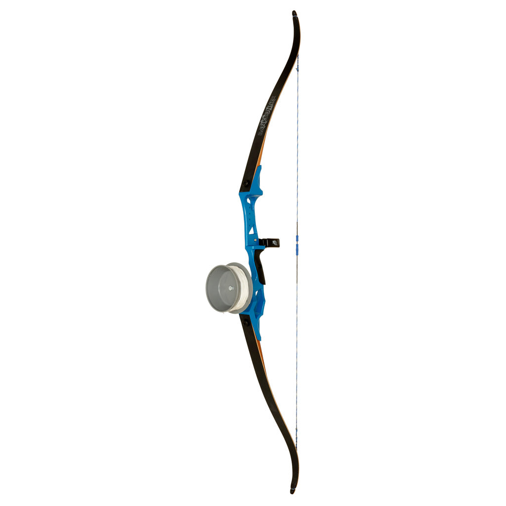 Fin Finder Bank Runner Bowfishing Recurve Package with Drum Reel Blue 58 in. 35 lbs. RH