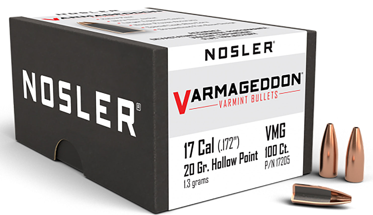 Nosler Varmageddon 17Cal 20gr FBHP High-Velocity Varmint Bullets 100/Box