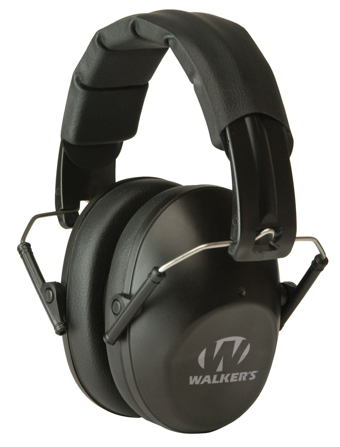 Walker's Pro Low Profile Folding Passive Muff 22 dB Over-the-Head Black Polymer
