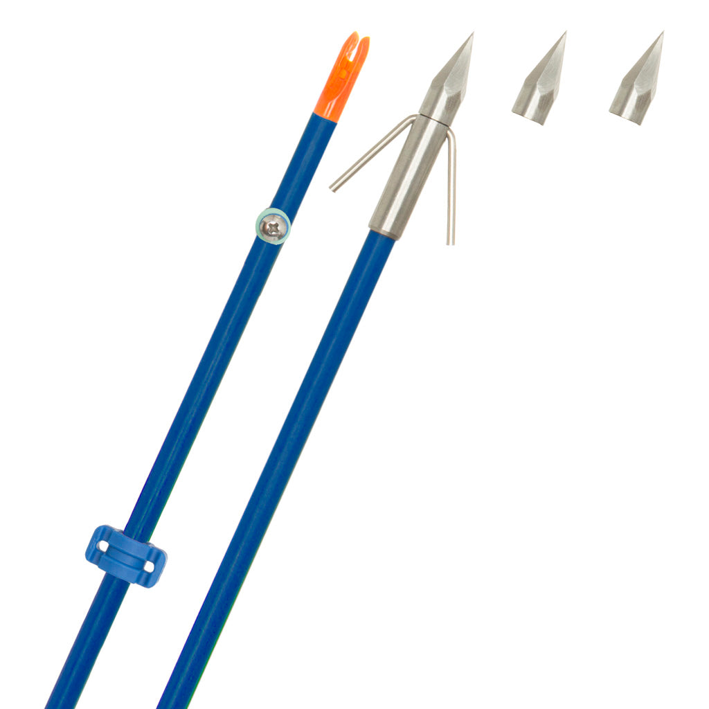 Fin Finder Raider Pro Bowfishing Arrow Blue with Bighead Point 32in