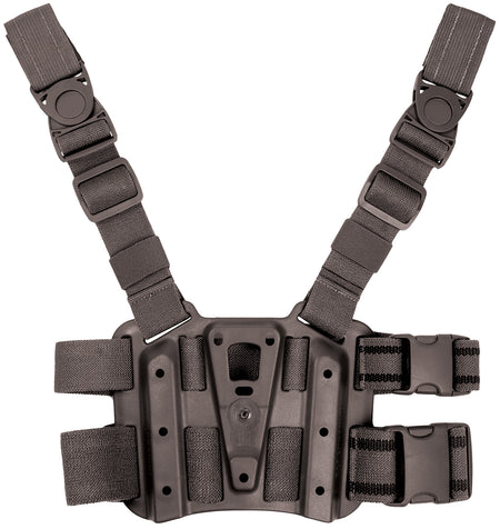 Blackhawk 432000PBK Tactical Holster Thigh Platform Black Carbon Fiber Leg Mount