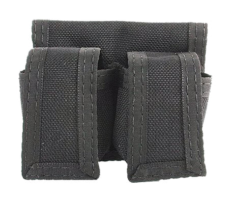 HKS 100B Double Speedloader Case Black Cordura Hook & Loop Closure