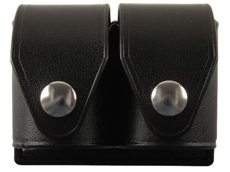 HKS 203PMBN Double Speedloader Case Black Hytrel Belt Loop Medium 2.25" Belt