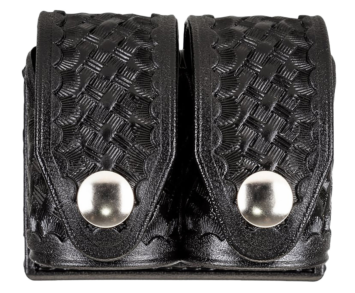 HKS 203BLBN Double Speedloader Case Large Black Hytrel Belt Loop 2.25" Belts