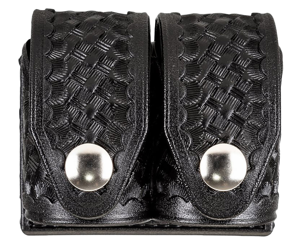 HKS 203BLBN Double Speedloader Case Large Black Hytrel Belt Loop 2.25" Belts