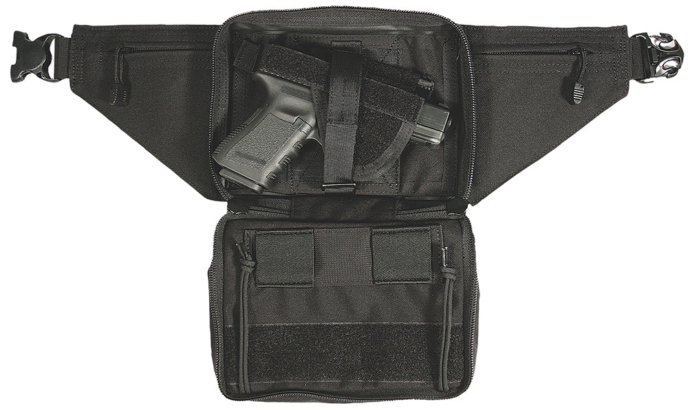 Blackhawk Fanny Pack OWB Black Cordura Holster with Belt Loop Fits Most Small To Large Autos & Revolvers Ambidextrous