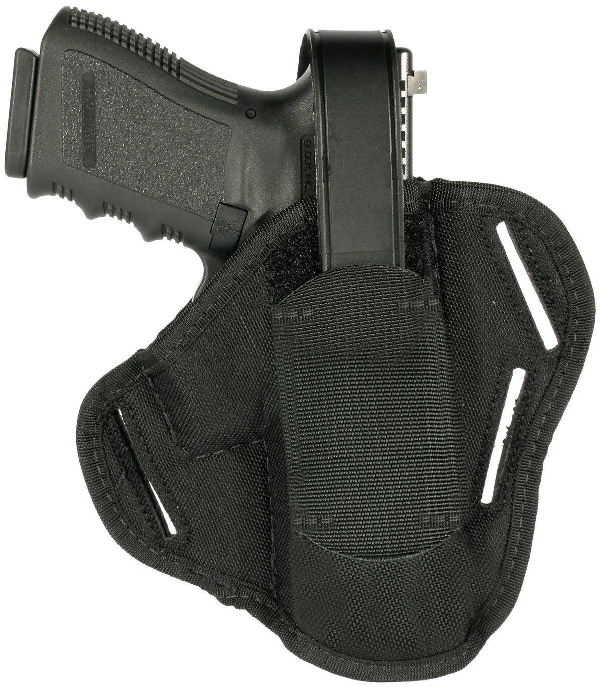 Blackhawk Pancake OWB Black Cordura Nylon Holster Belt Slide Fits Medium Frame Auto .32/.380 3-4" Barrel Ambidextrous