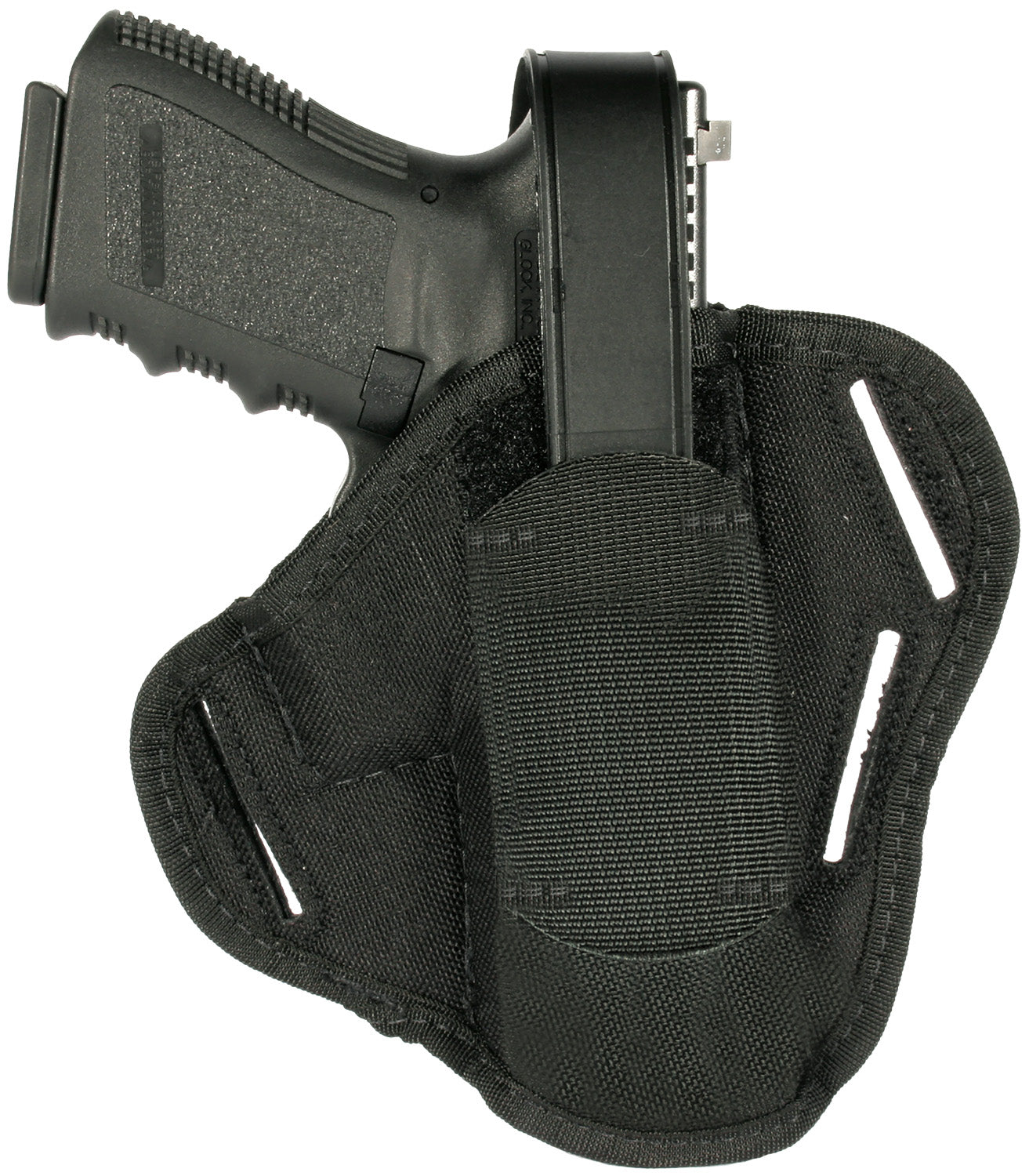 Blackhawk Pancake OWB Black Cordura Nylon Holster Belt Slide Fits Medium Frame Auto .32/.380 3-4" Barrel Ambidextrous