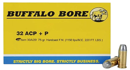 Buffalo Bore Personal Defense .32 ACP 75 gr Solid ammo