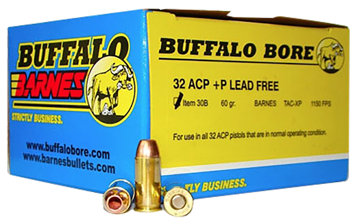 Buffalo Bore +P .32 ACP 60 gr CSHP ammo