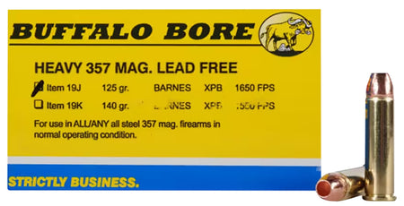 Buffalo Bore BUFFALO-BARNES LEAD-FREE HEAVY .357 Magnum 125 gr CSHP ammo