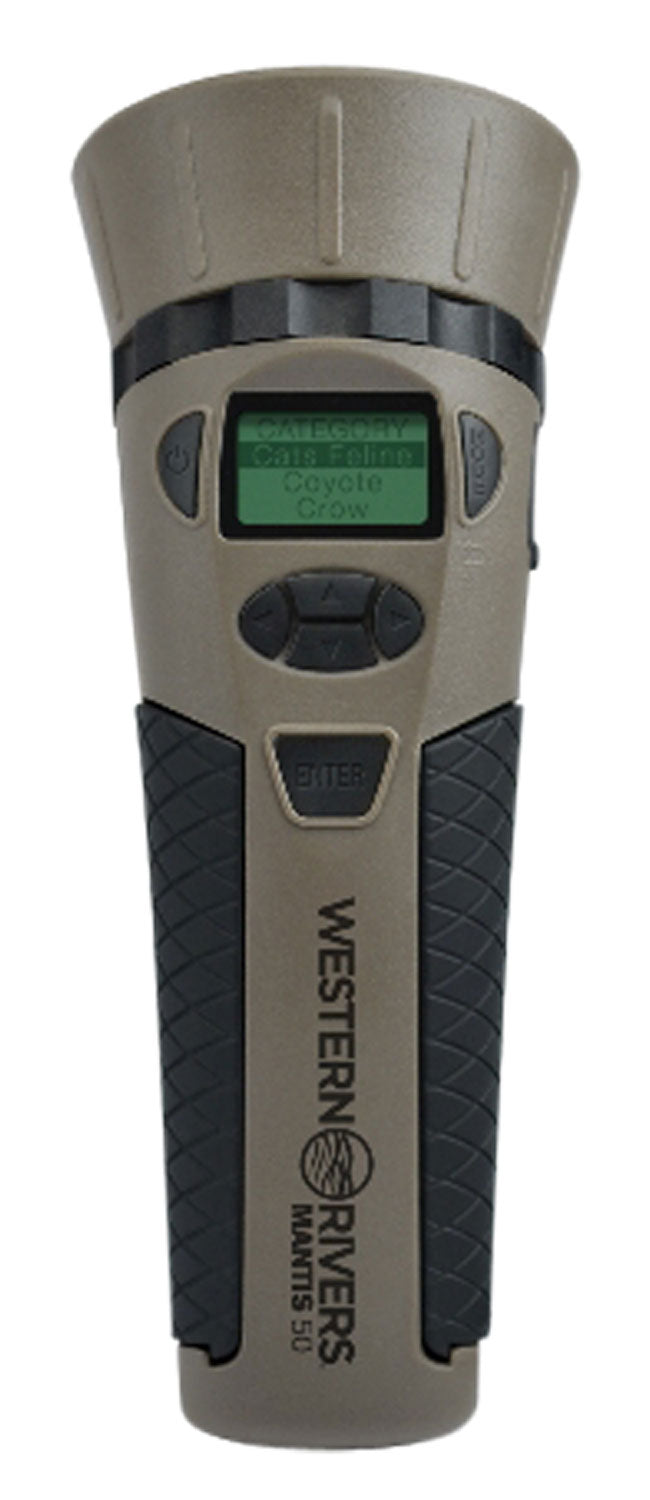Western Rivers GC50 Mantis 50 Electronic Game Call, 50 Pre-Loaded Sounds, Brown Polymer
