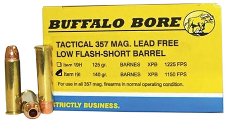 Buffalo Bore BUFFALO-BARNES LEAD-FREE Tactical .357 Magnum 140 gr CSHP ammo