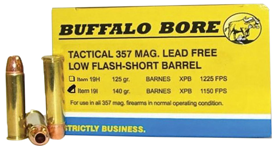 Buffalo Bore BUFFALO-BARNES LEAD-FREE Tactical .357 Magnum 140 gr CSHP ammo