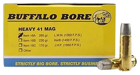 Buffalo Bore 16A20 Heavy Hard Cast Lead  265 Grain .41 Remington Mag