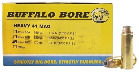 Buffalo Bore Heavy .41 Remington Mag 170 gr JHP ammo