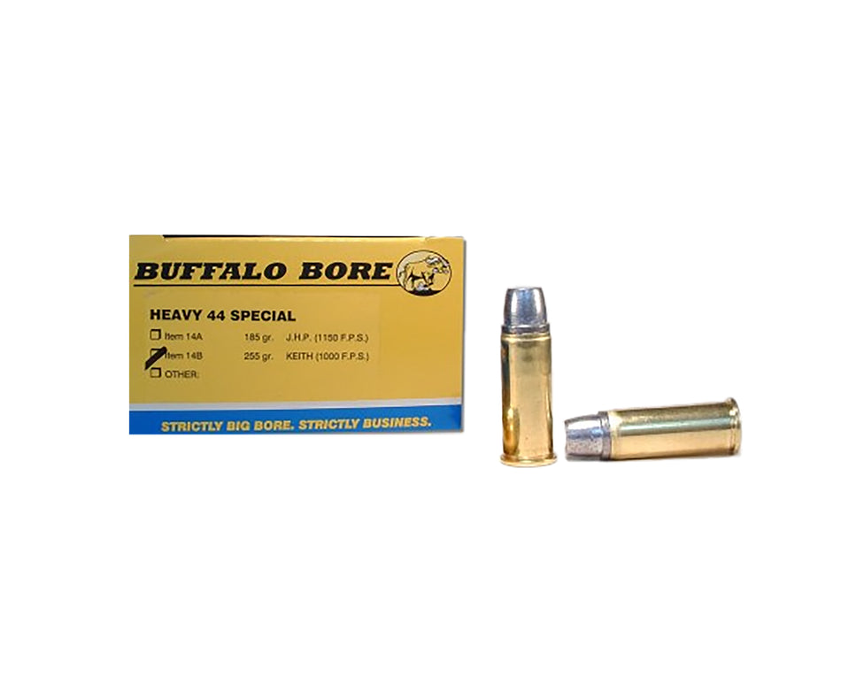 Buffalo Bore Heavy .44 S&W Special 255 gr Wadcutter ammo