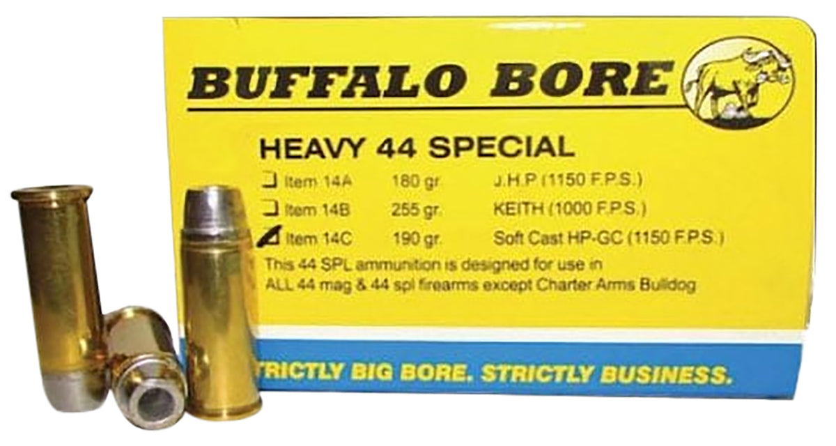 Buffalo Bore Heavy .44 S&W Special 190 gr LSHP ammo