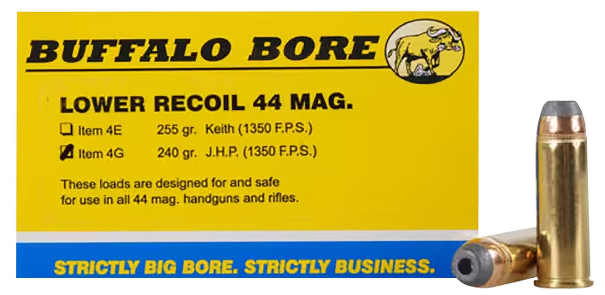 Buffalo Bore Low Recoil .44 Magnum 240 gr JHP ammo