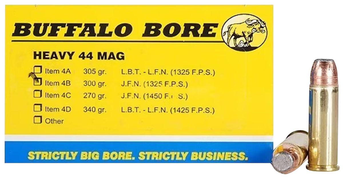 Buffalo Bore Heavy .44 Magnum 300 gr JSP ammo