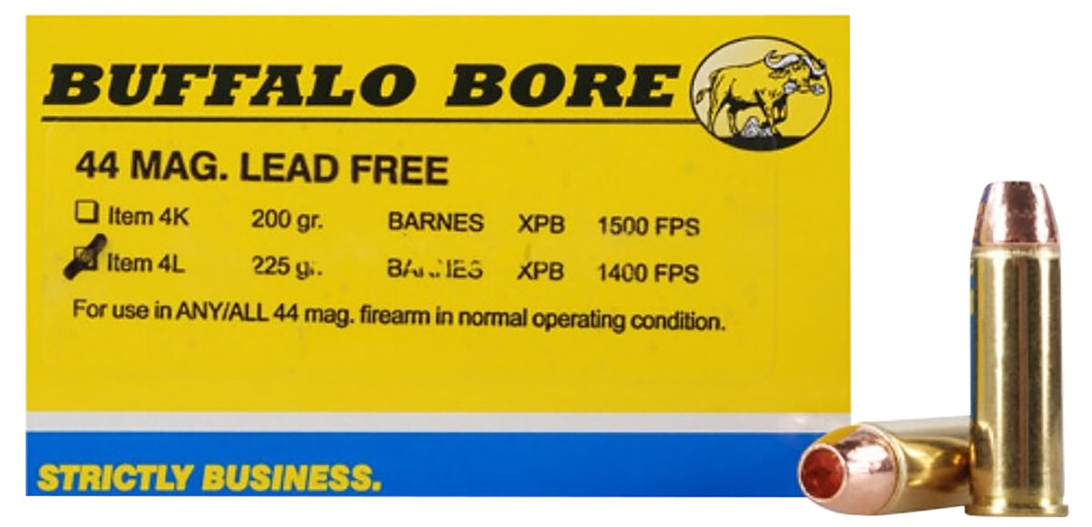 Buffalo Bore BUFFALO-BARNES LEAD-FREE .44 Magnum 225 gr CSHP ammo