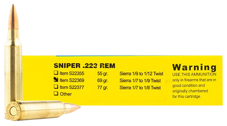Buffalo Bore Sniper .223 Remington 69 gr BTHP ammo