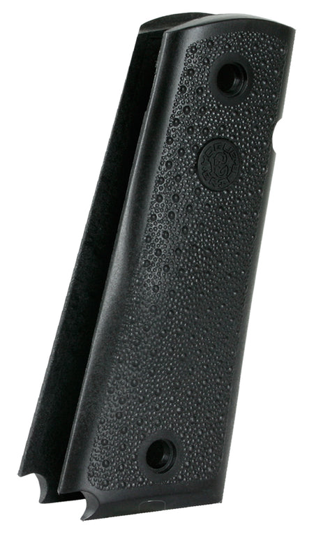 Hogue 45190 OverMolded Cobblestone Black Nylon Grip Panels with Palm Swells for 1911 Government