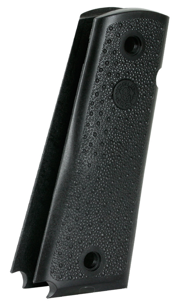 Hogue 45190 OverMolded Cobblestone Black Nylon Grip Panels with Palm Swells for 1911 Government