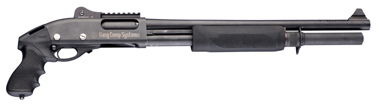 Hogue 08715 Tamer Pistol Grip & Forend Black Rubber with Finger Grooves and Polymer Forend for Remington 870
