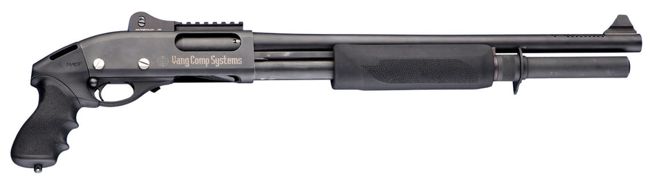 Hogue 08715 Tamer Pistol Grip & Forend Black Rubber with Finger Grooves and Polymer Forend for Remington 870