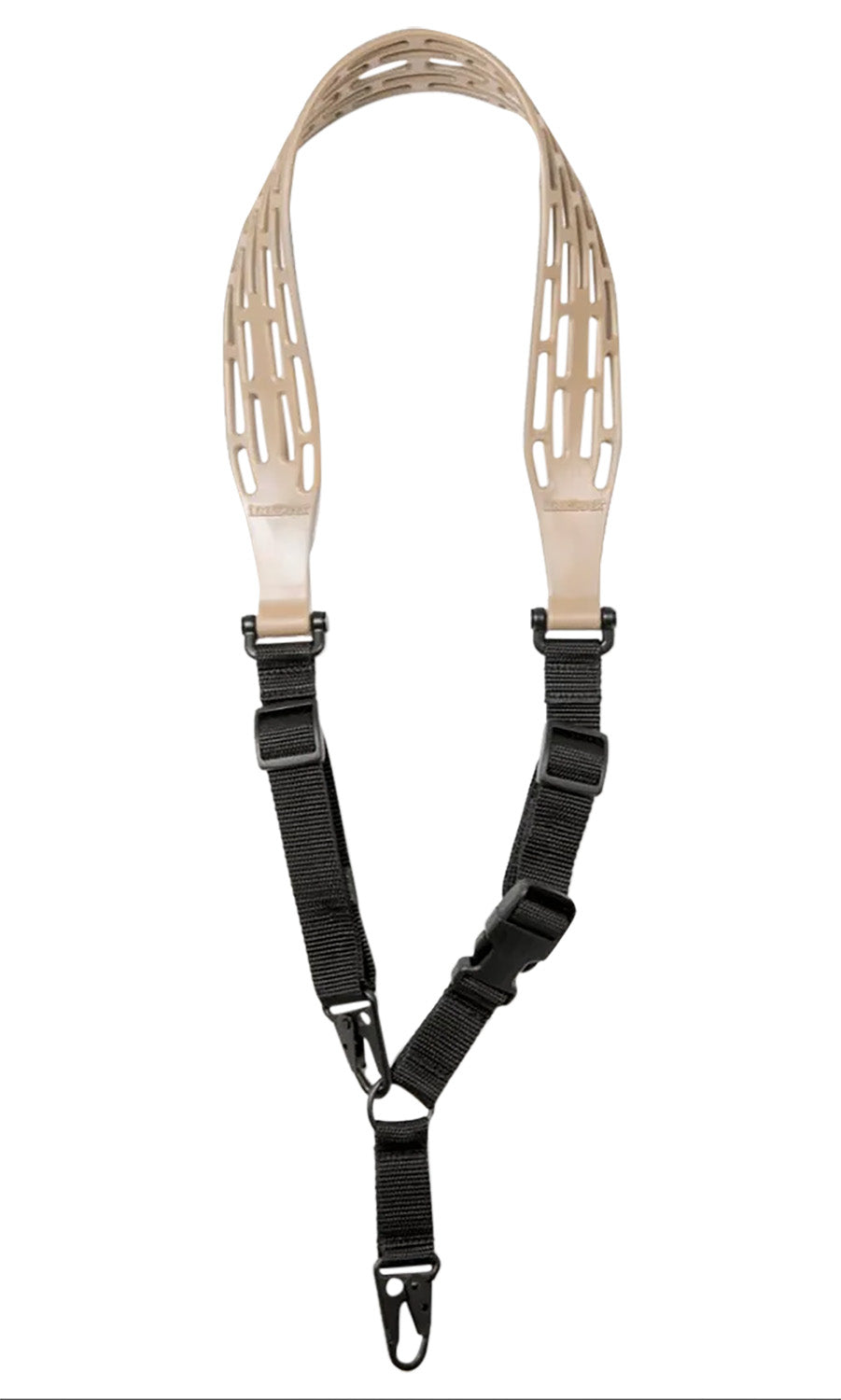 Limbsaver 12140 Tactical Sling Tan with Black Strap Nylon 48" OAL 1-2 Point Adjustable Design