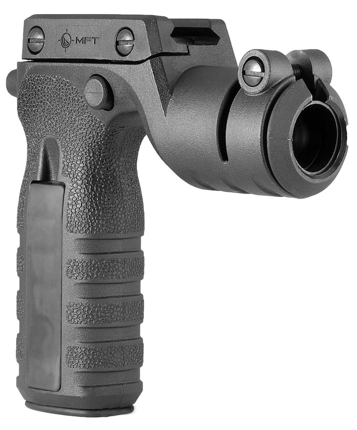 Mission First Tactical RTG React Torch Vertical Grip Black Polymer with Light Mount for AR Platform
