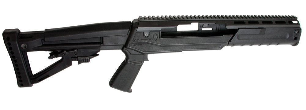 Archangel AA1430 Sparta Conversion Stock Black Synthetic 4 Position Collapsible Pistol Grip for Ruger Mini-14 Mini Thirty